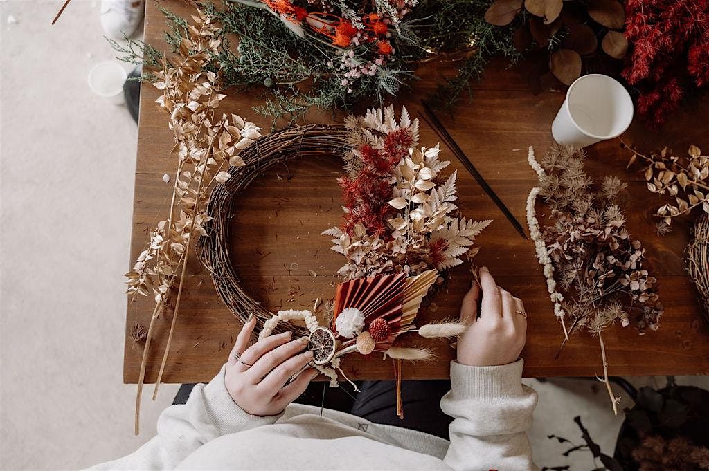 Dried Floral Christmas Wreath Workshop