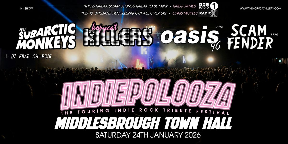 Indiepalooza - Middlesbrough Town Hall - 24th January 2026