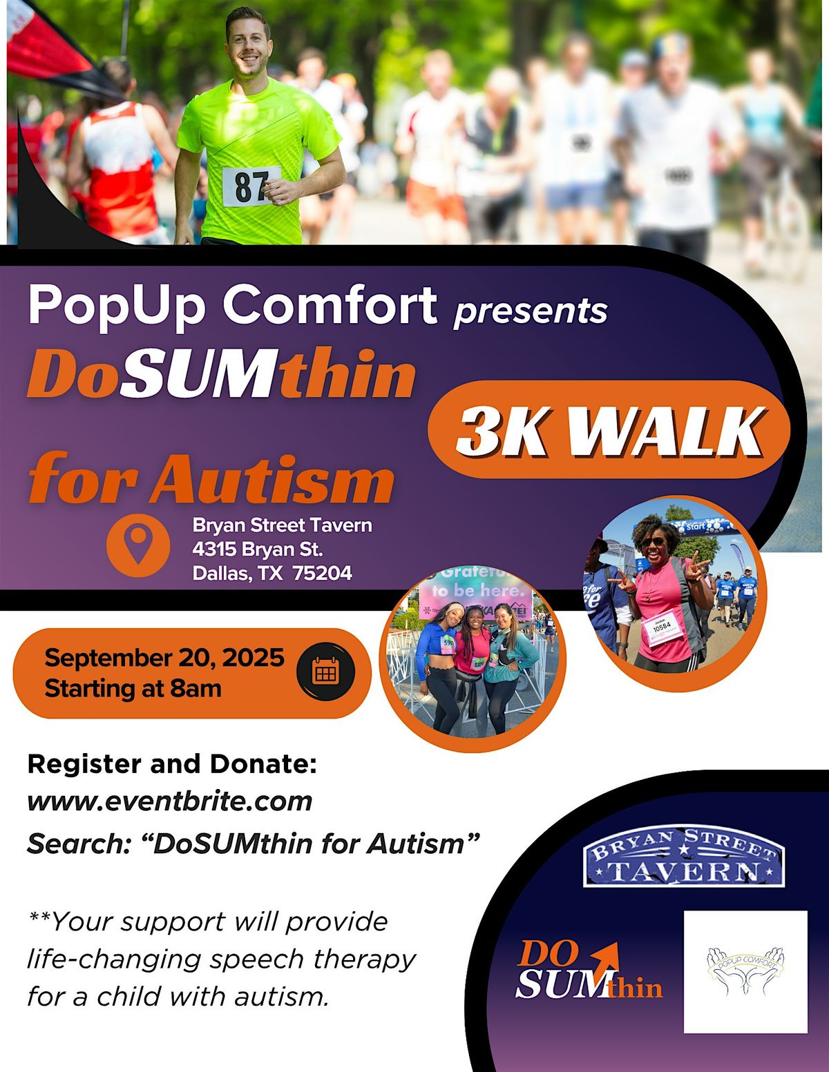 PopUp Comfort presents: DoSUMthin for Autism