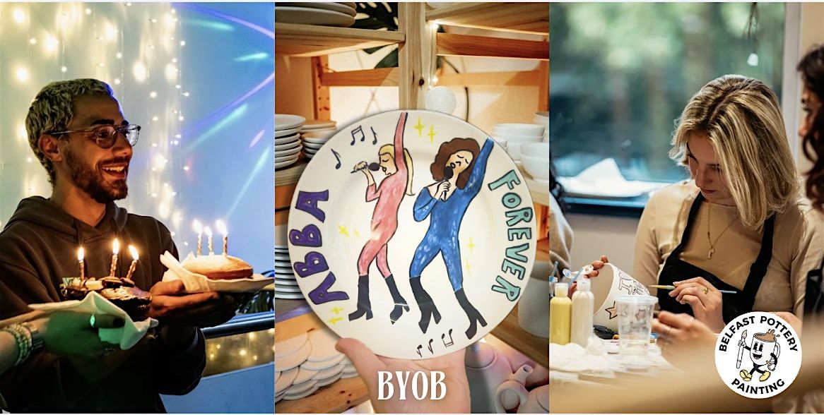 ABBA Themed Pottery Painting