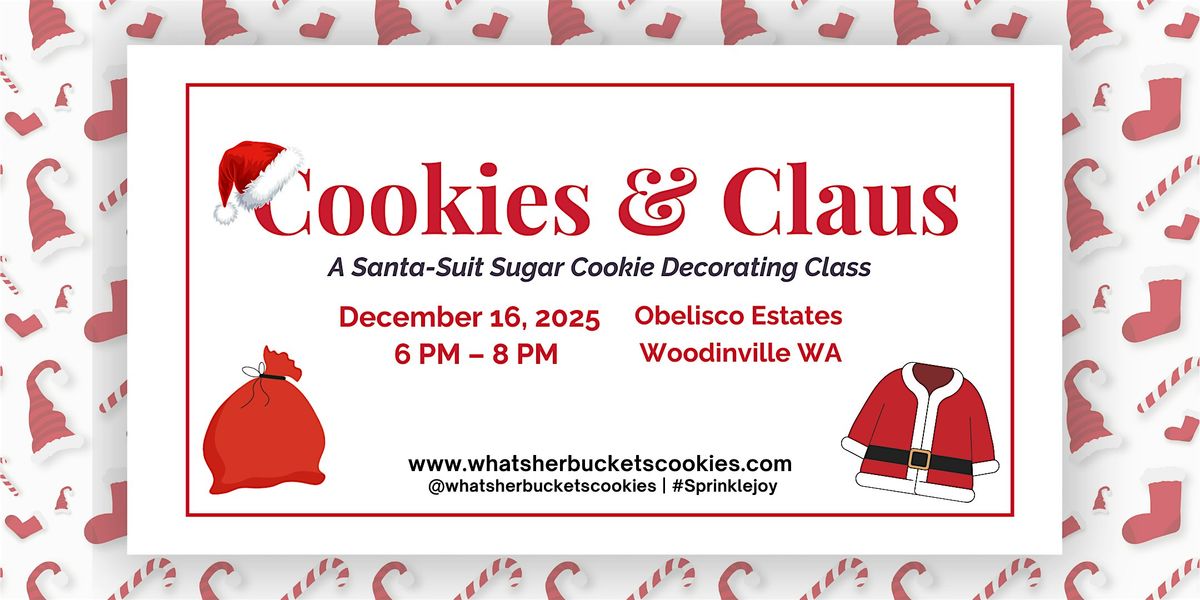 Cookies & Claus: A Santa Suit Cookie Decorating Class - Obelisco Estates
