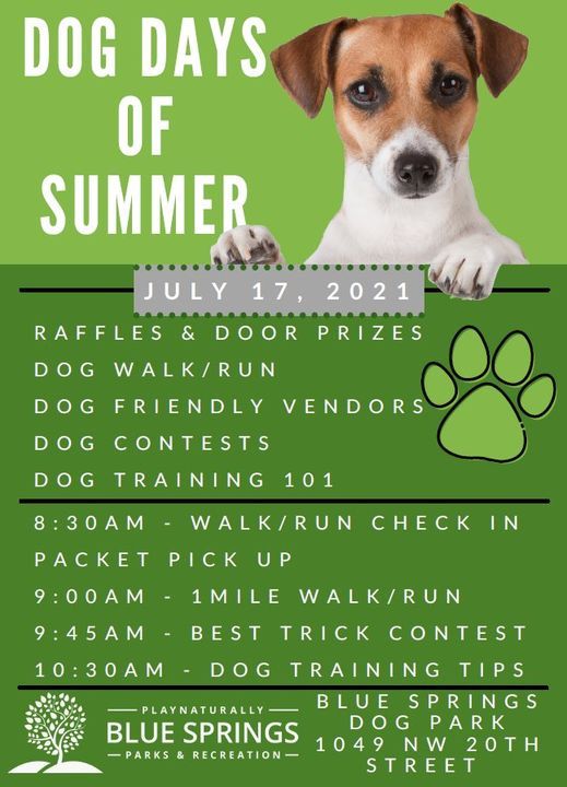 Dog Days Of Summer Blue Springs Dog Park July 17 2021