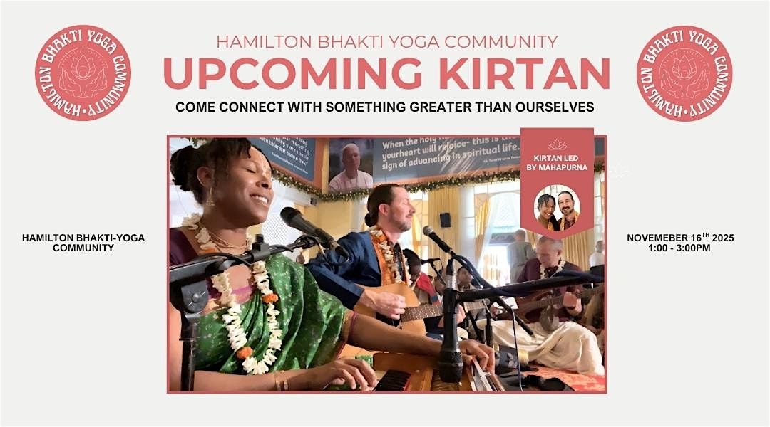 November 16th: Kirtan w\/ Mahapurna at So\u2019ham Studio