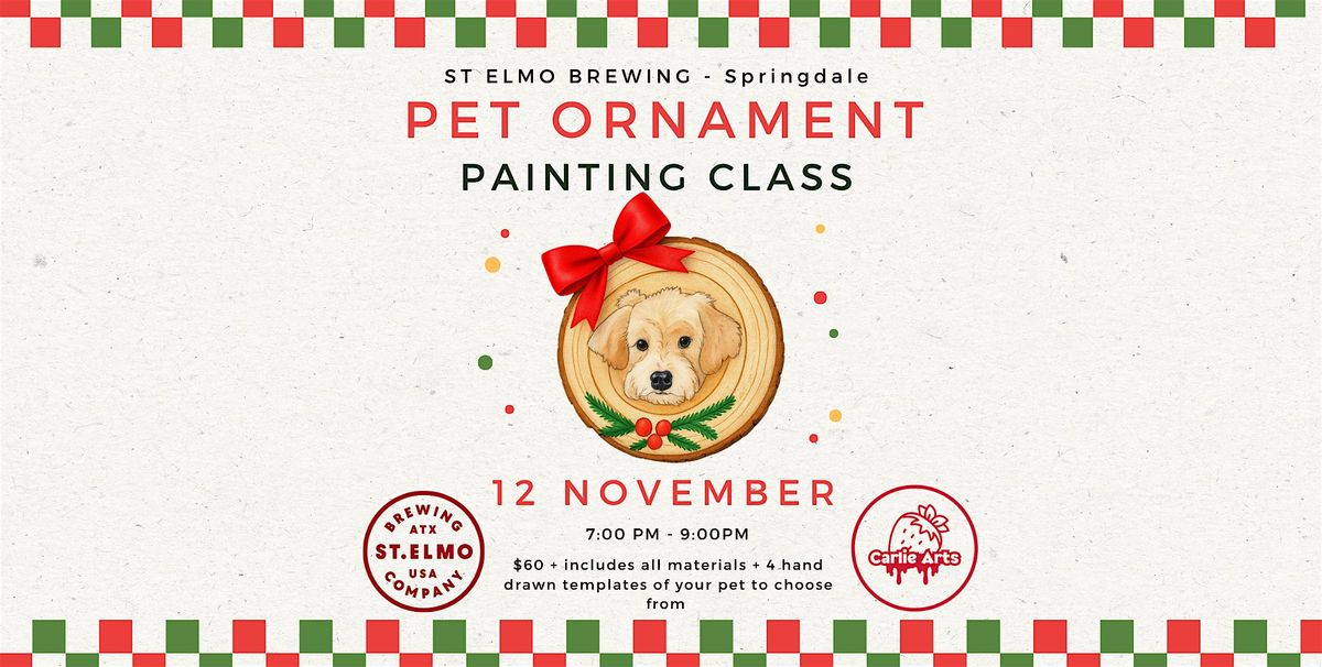 Paint Your Pet: Ornament Edition