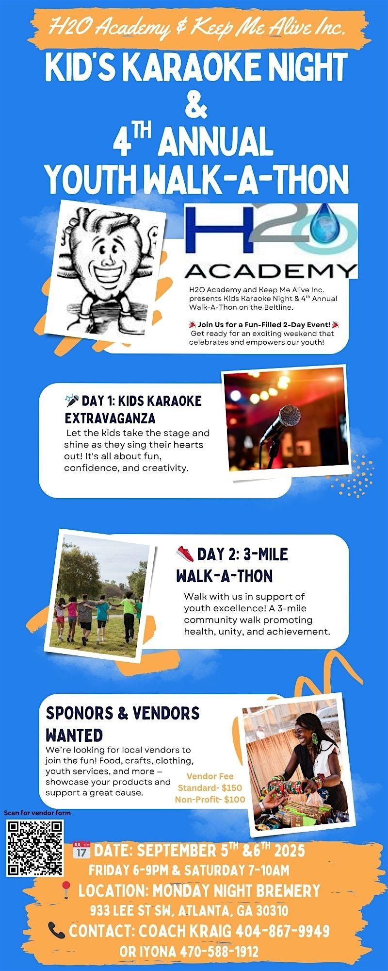 Kid's Karaoke Night and 4th Annual Youth Walk-A-Thon