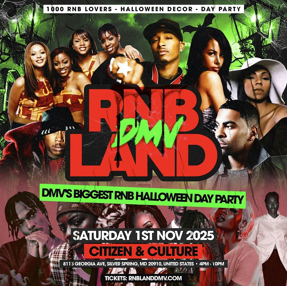RNBLAND - DMV's Biggest RnB Halloween Day Party (800 RNB LOVERS)