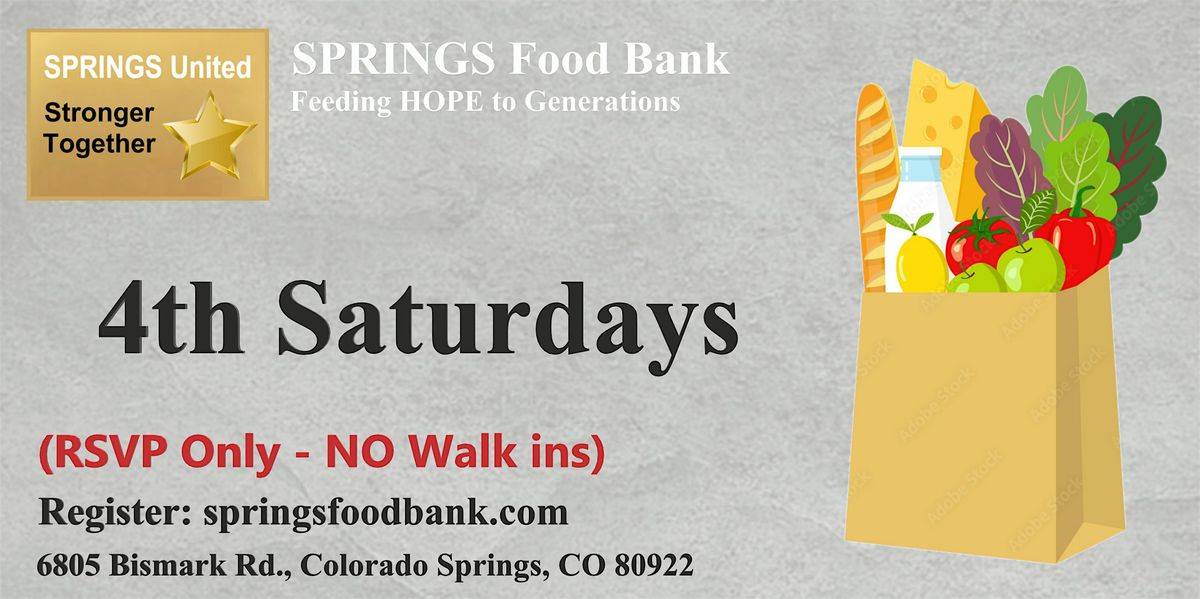 SPRINGS Food Bank - 4th Saturday - August 23, 2025