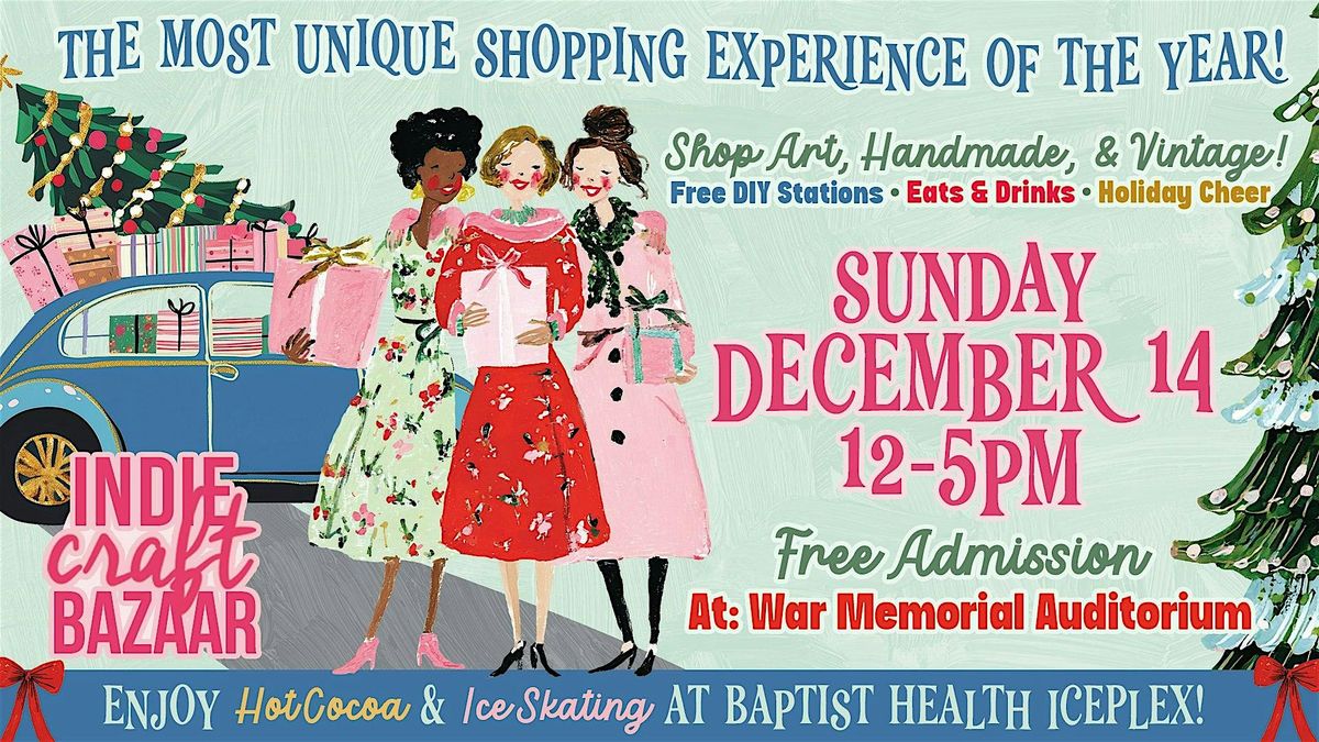 Indie Craft Bazaar: Shopping, DIY, Ice Skating, Drinks, Food, & Fun!