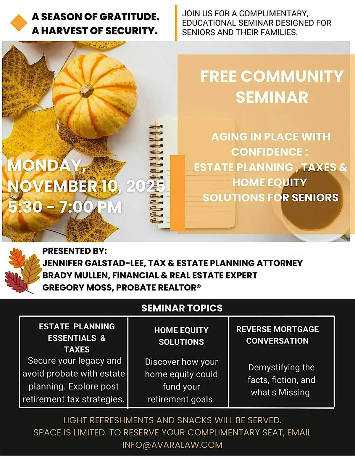 Aging in Place: Estate Planning, Taxes, & Home Equity Solutions for Seniors