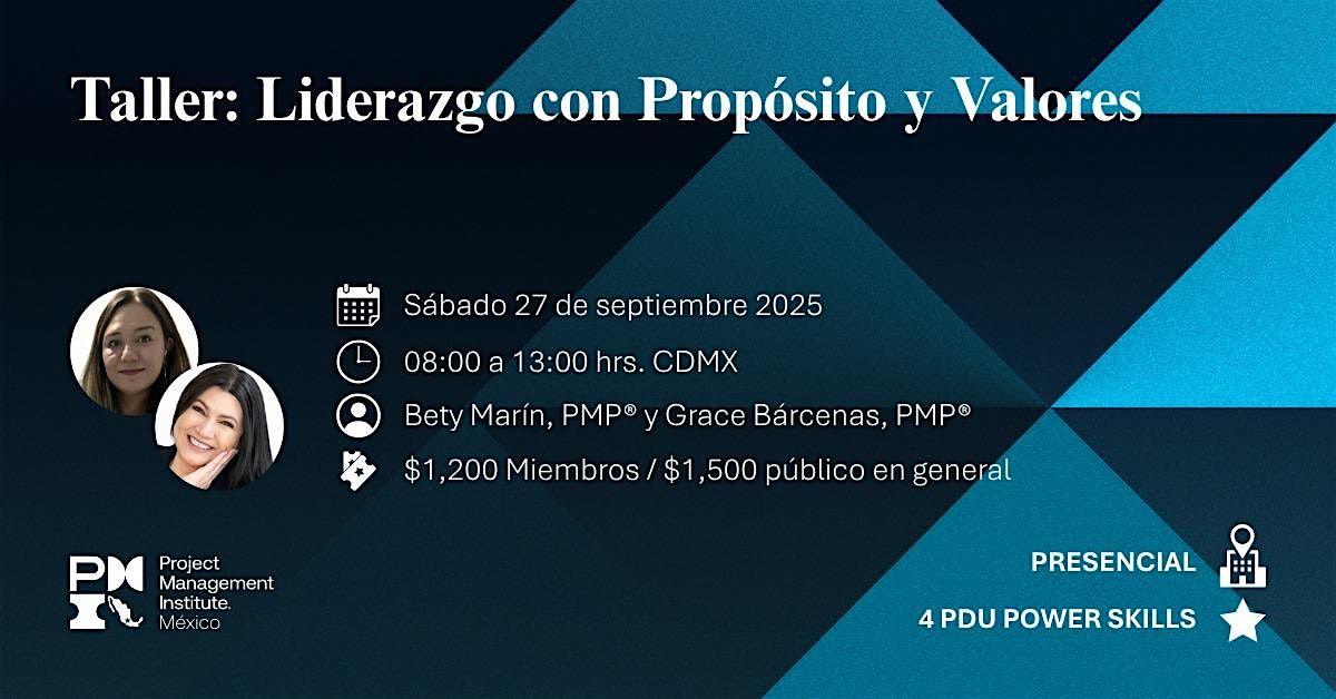 TALLER \u201cLIDERAZGO CON PROP\u00d3SITO Y VALORES"