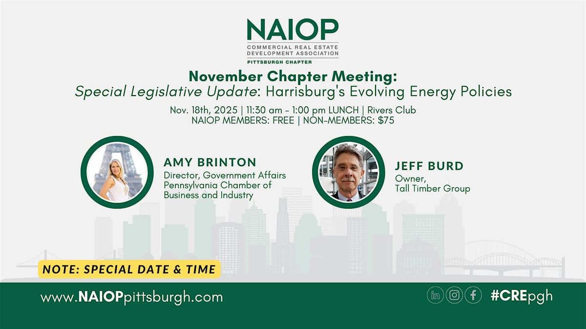 November 2025 Chapter Mtg: Note Special Date & Time