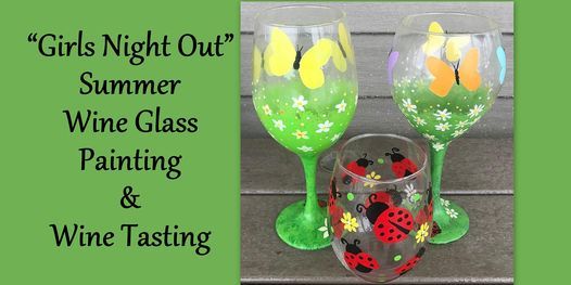 Girls Night Out Vino Garden Wine Glass Painting Wine Tasting Vino Garden Salisbury Md June 29 2021