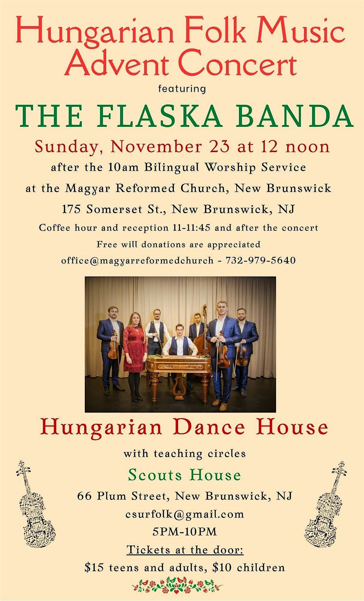 Hungarian Folk Music Concert and Dance House