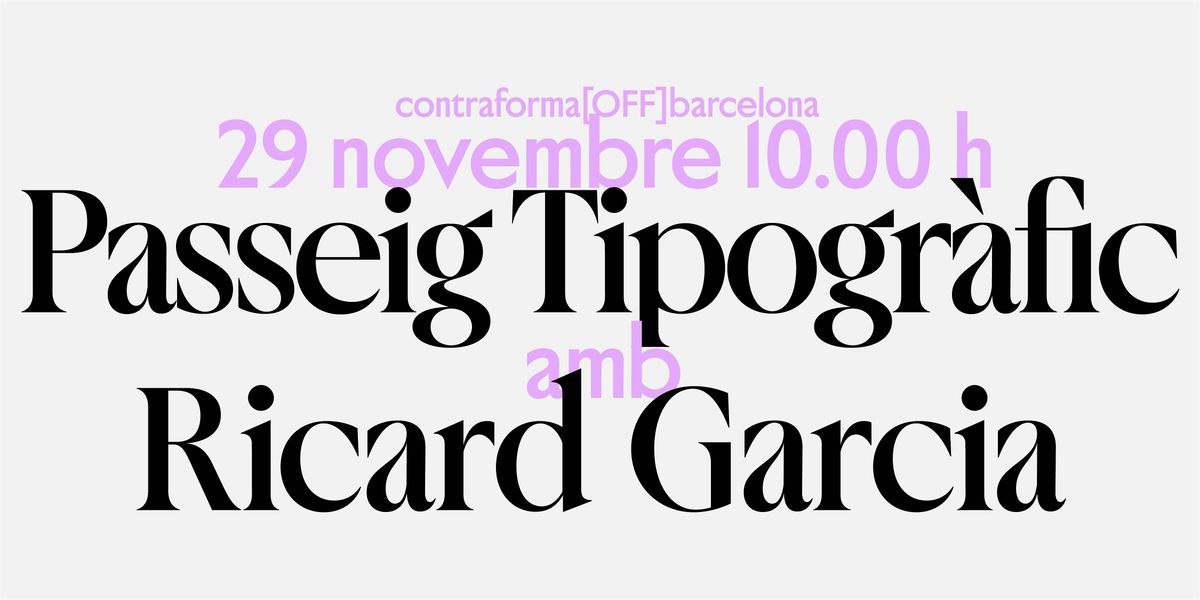 Passeig tipogr\u00e0fic amb Ricard (@ricklaszlo)