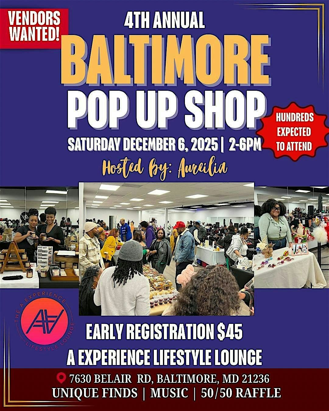VENDORS WANTED! Baltimore Pop Up Shop 2025
