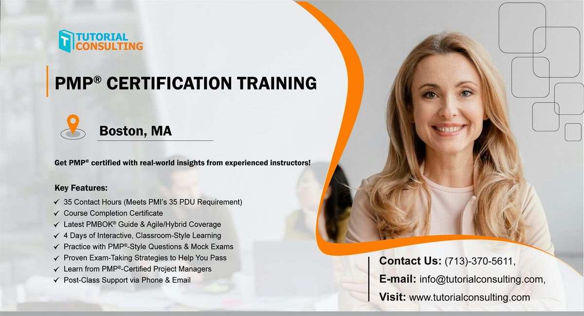 PMP\u00ae Classroom Program \u2013 Get Certified with 35 Contact Hr in Boston, MA