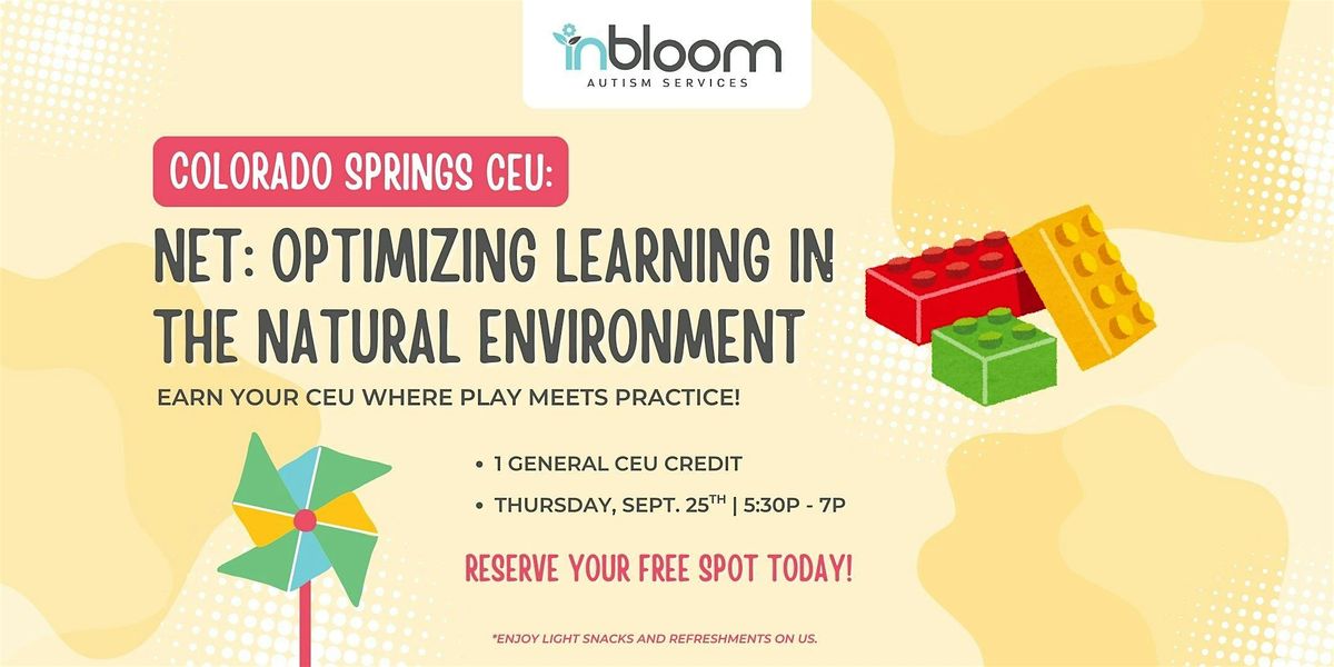 BCBA CEU : Optimizing Learning in the Natural Environment (FREE)