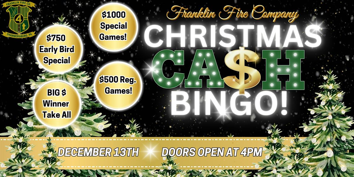 Christmas Mega Ca$h Bingo!