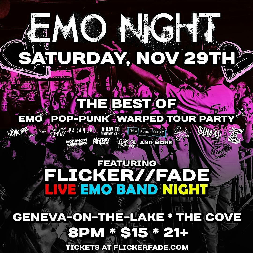EMO NIGHT ft. Flicker\/\/Fade Live Band Emo Night (Geneva)