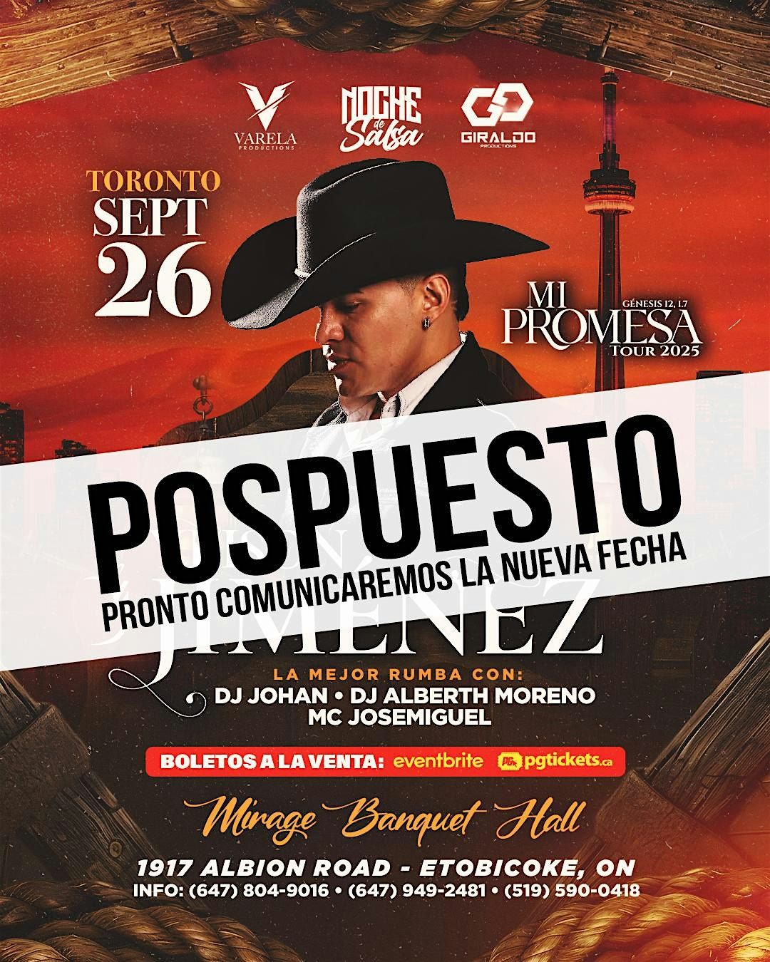 YEISON JIMENEZ CONCERT IN TORONTO MI PROMESA TOUR