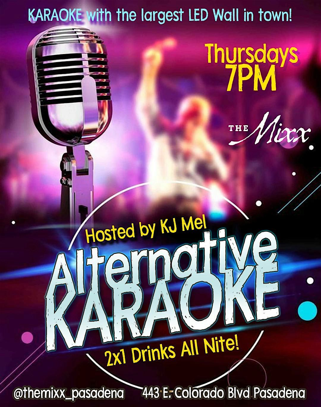 ALTERNATIVE KARAOKE with the largest LED Wall in town