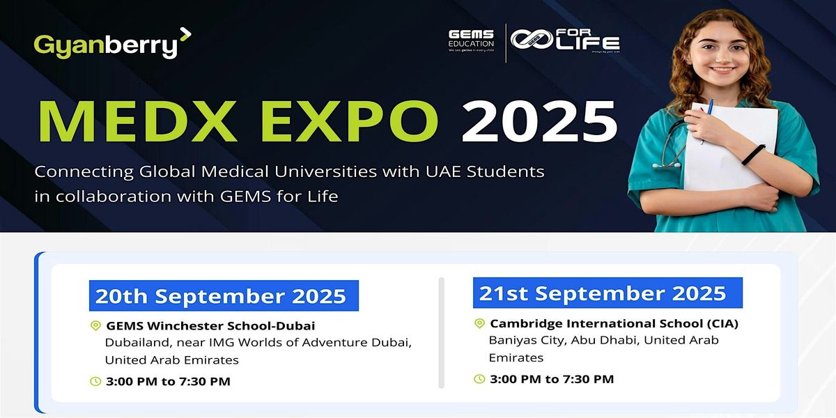 MEDX Expo 2025 Dubai by Gyanberry & GEMS for Life