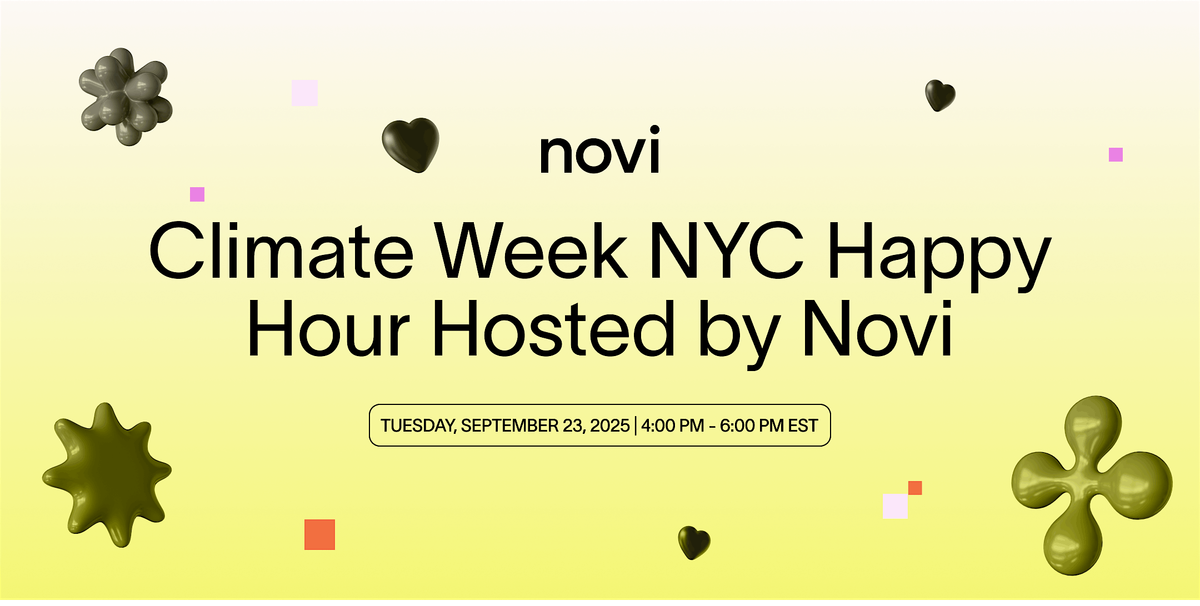 Climate Week NYC: Happy Hour Hosted by Novi