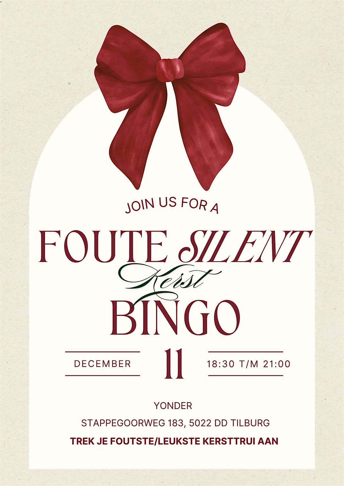 Foute Silent Kerst Bingo