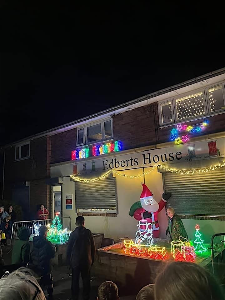Edberts House Christmas Light Switch On & Market