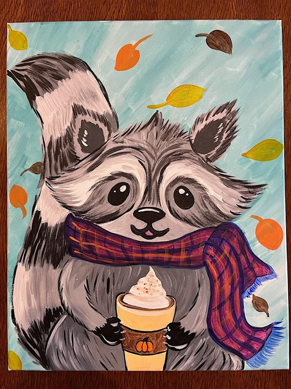 Fall Raccoon Canvas Workshop