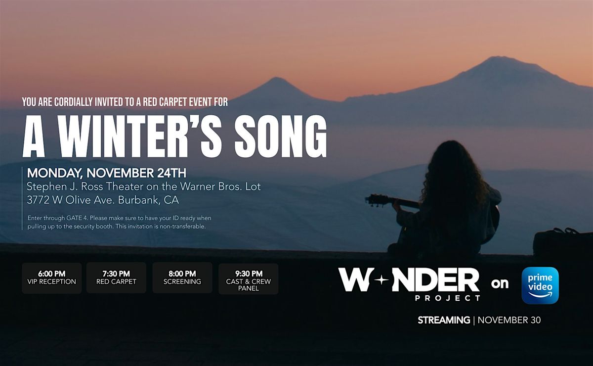 Wonder Project Presents: "A Winter's Song" Red Carpet VIP Event