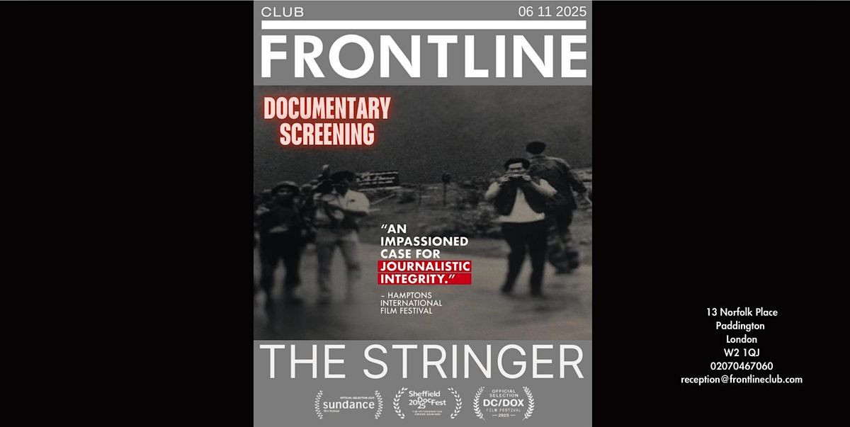 Screening + Q&A: The Stringer