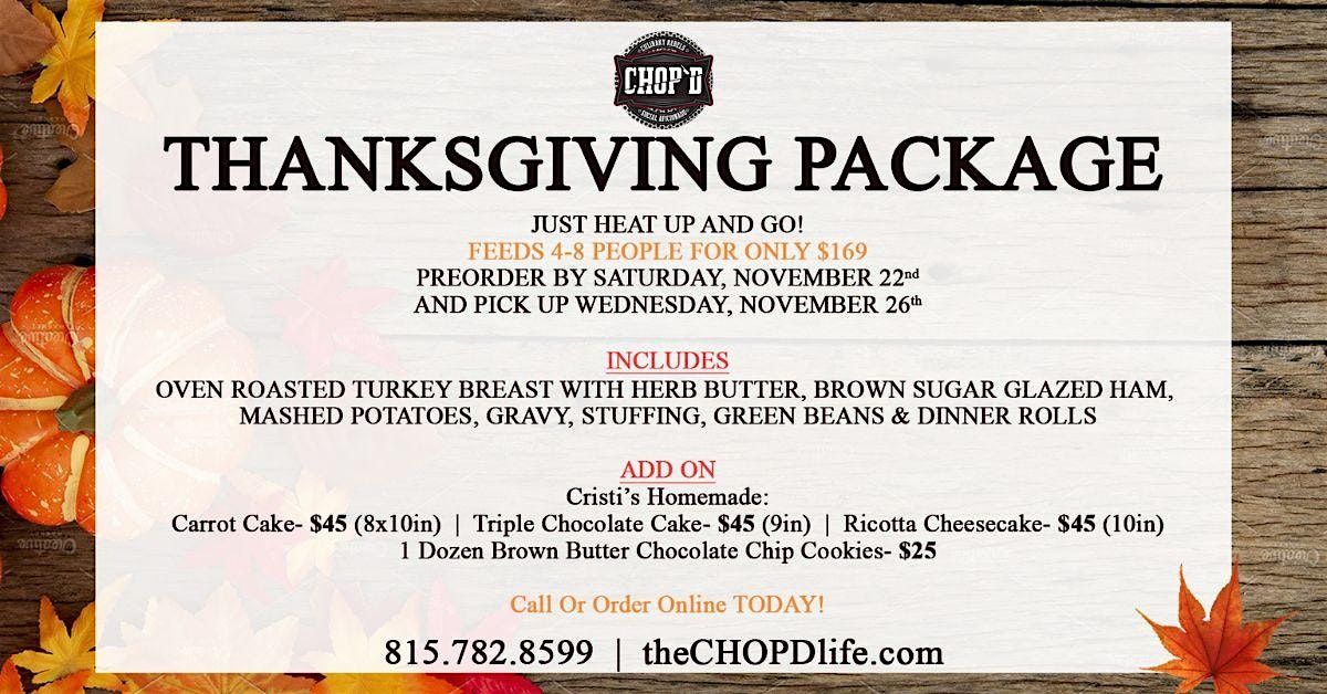 Chop'd Thanksgiving To-Go Package