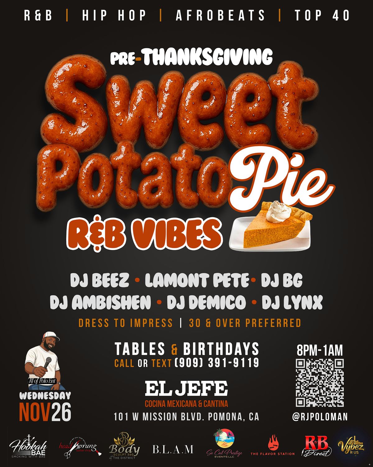 Pre THANKSGIVING SWEET POTATO PIE R&B VIBES