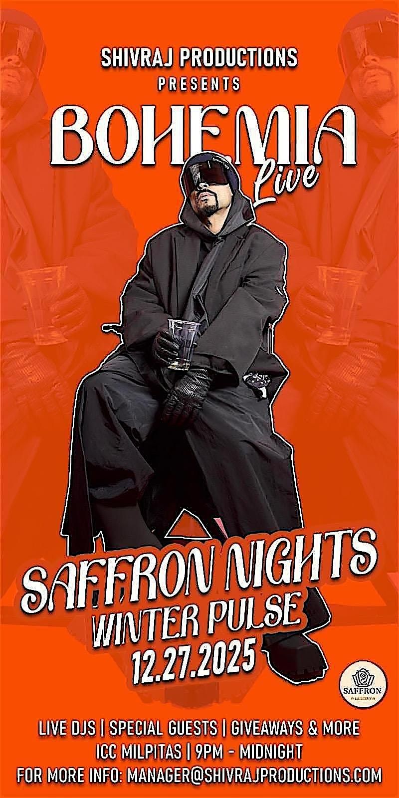 Saffron Nights Bay Area: BOHEMIA LIVE