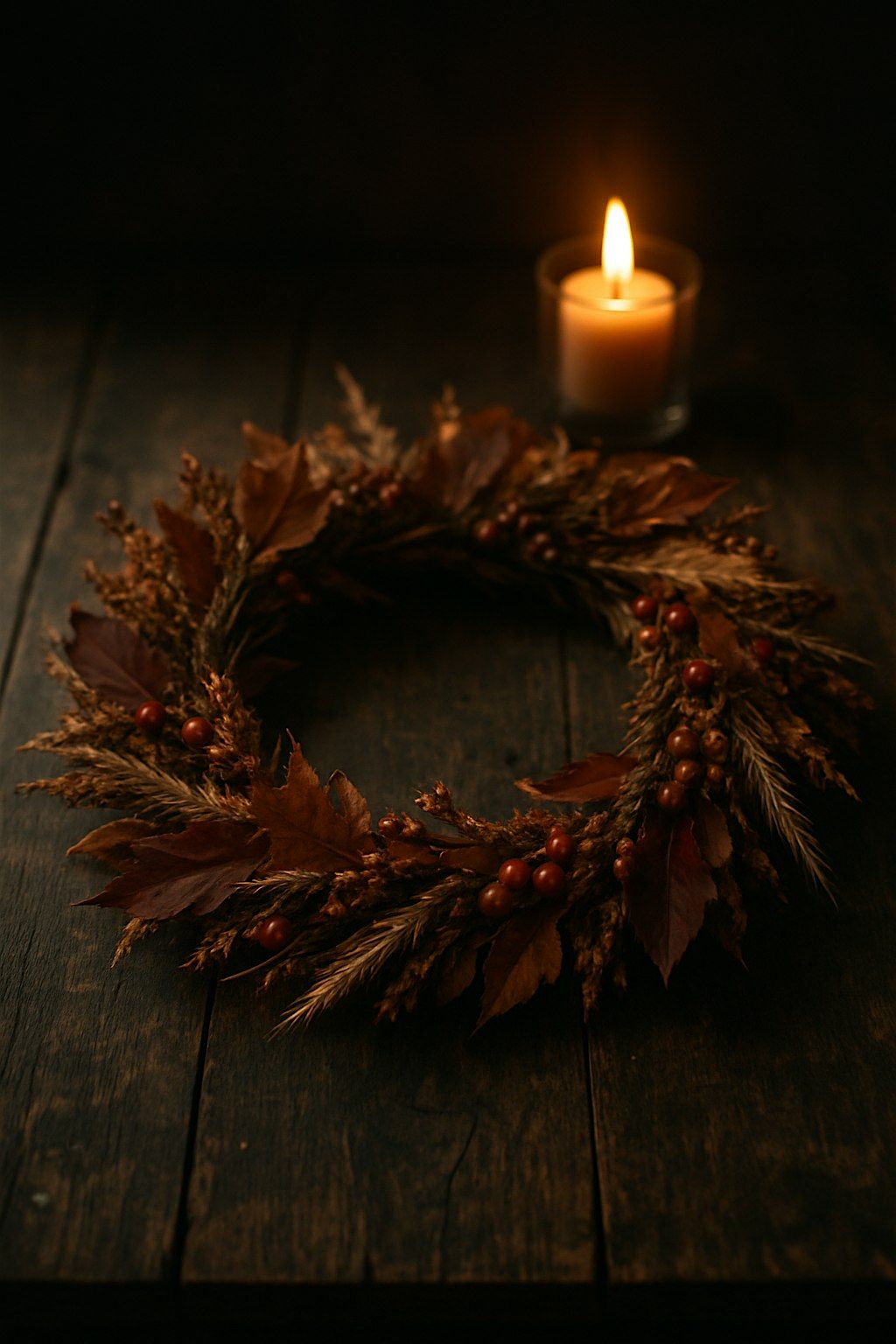 Autumn wreath - dried floral wreath making