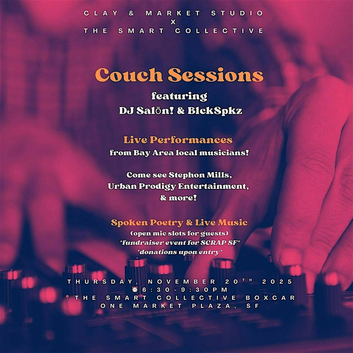 Couch Sessions spoken poetry & live music open mic concert