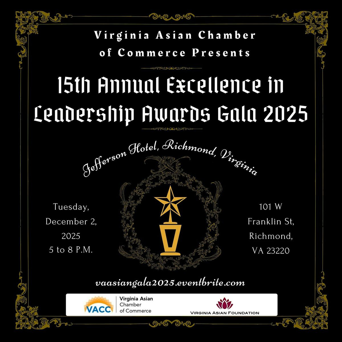 15th Annual Asian Chamber Leadership Awards Gala