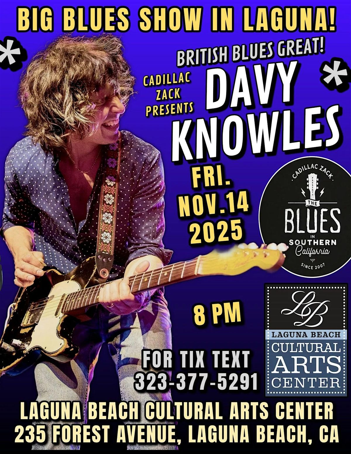 DAVY KNOWLES - Famed Blues Guitarist From The UK - in Laguna Beach!