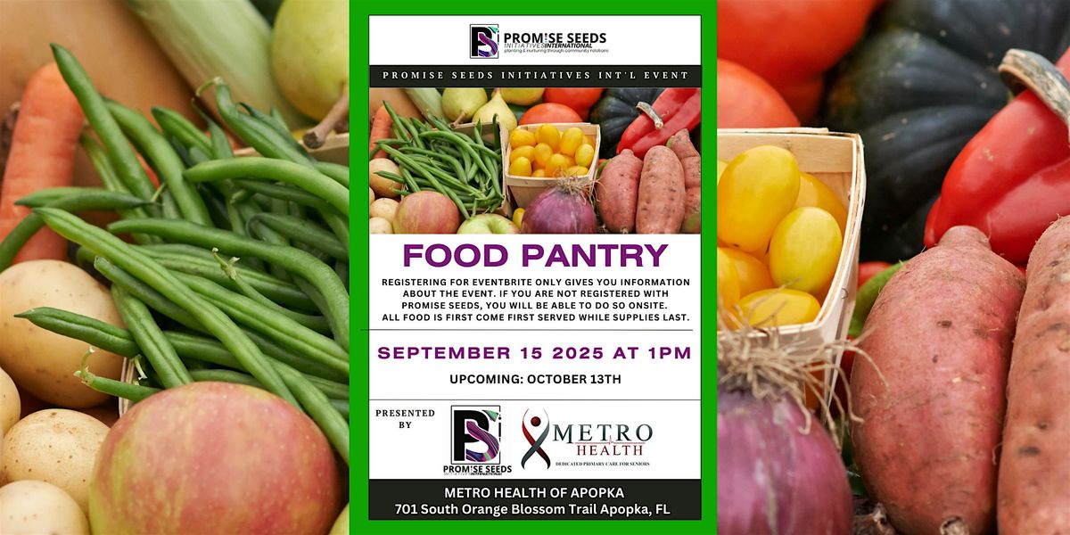 Promise Seeds International Free Food Giveaway at Metro Health of Apopka