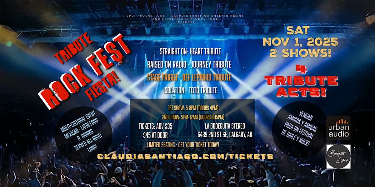 (5pm Show) Tribute ROCK FEST Fiesta! | Toto - Def Leppard - Journey - Heart