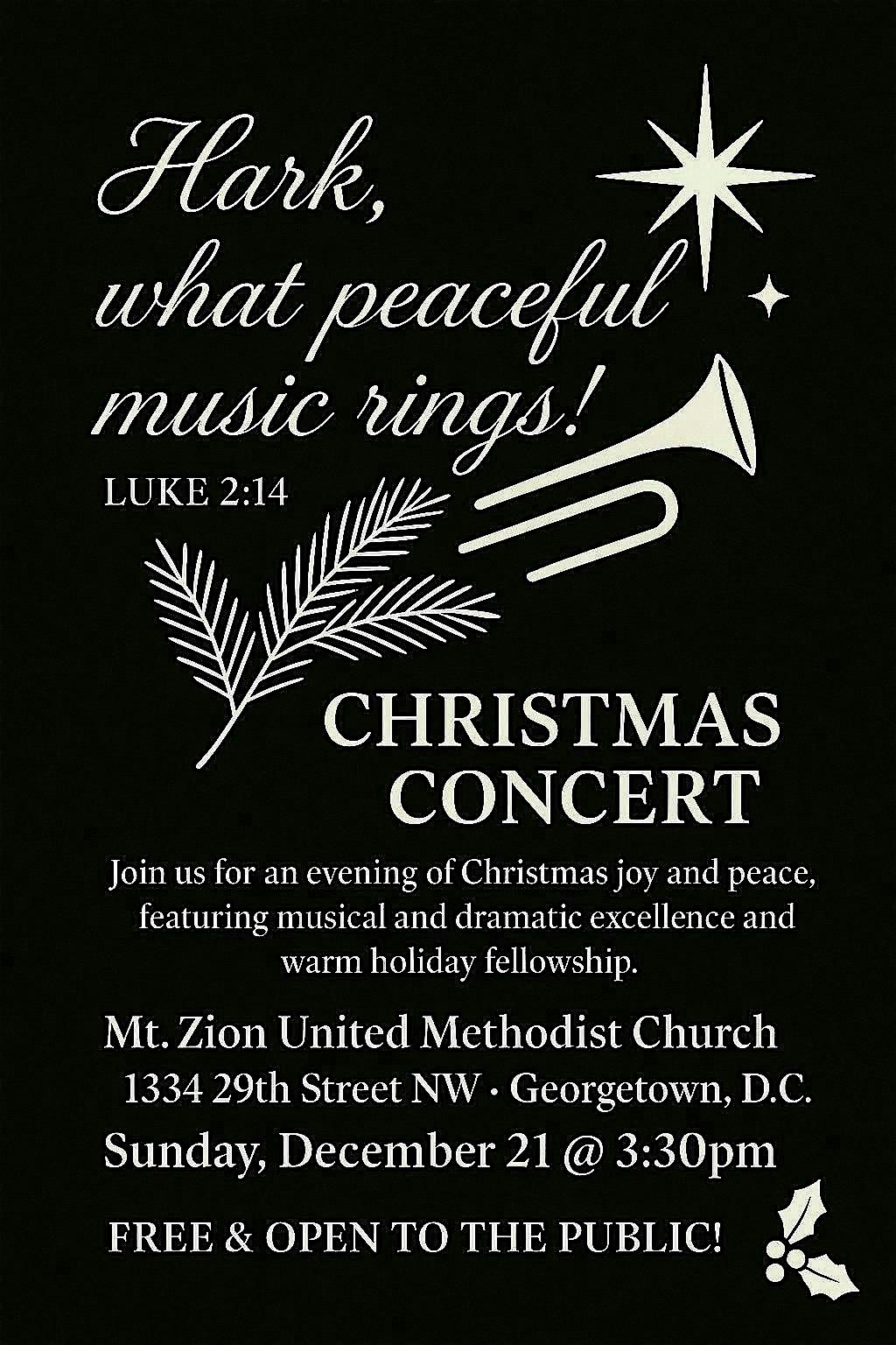 "Hark, what peaceful music rings!" Christmas Concert 2025
