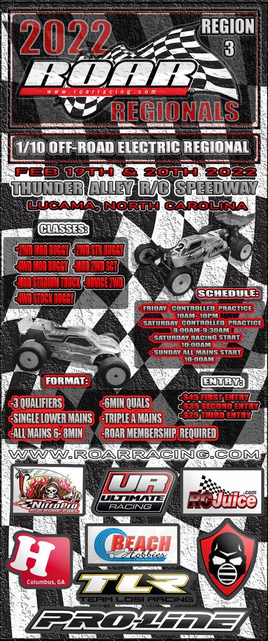 2022 ROAR Region 3 1/10th Off-Road Regional Championship @ THUNDER ...