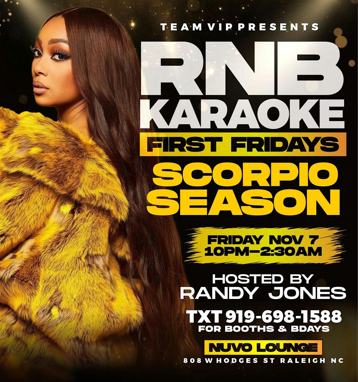 RnB Karaoke First Fridays | Scorpio Season
