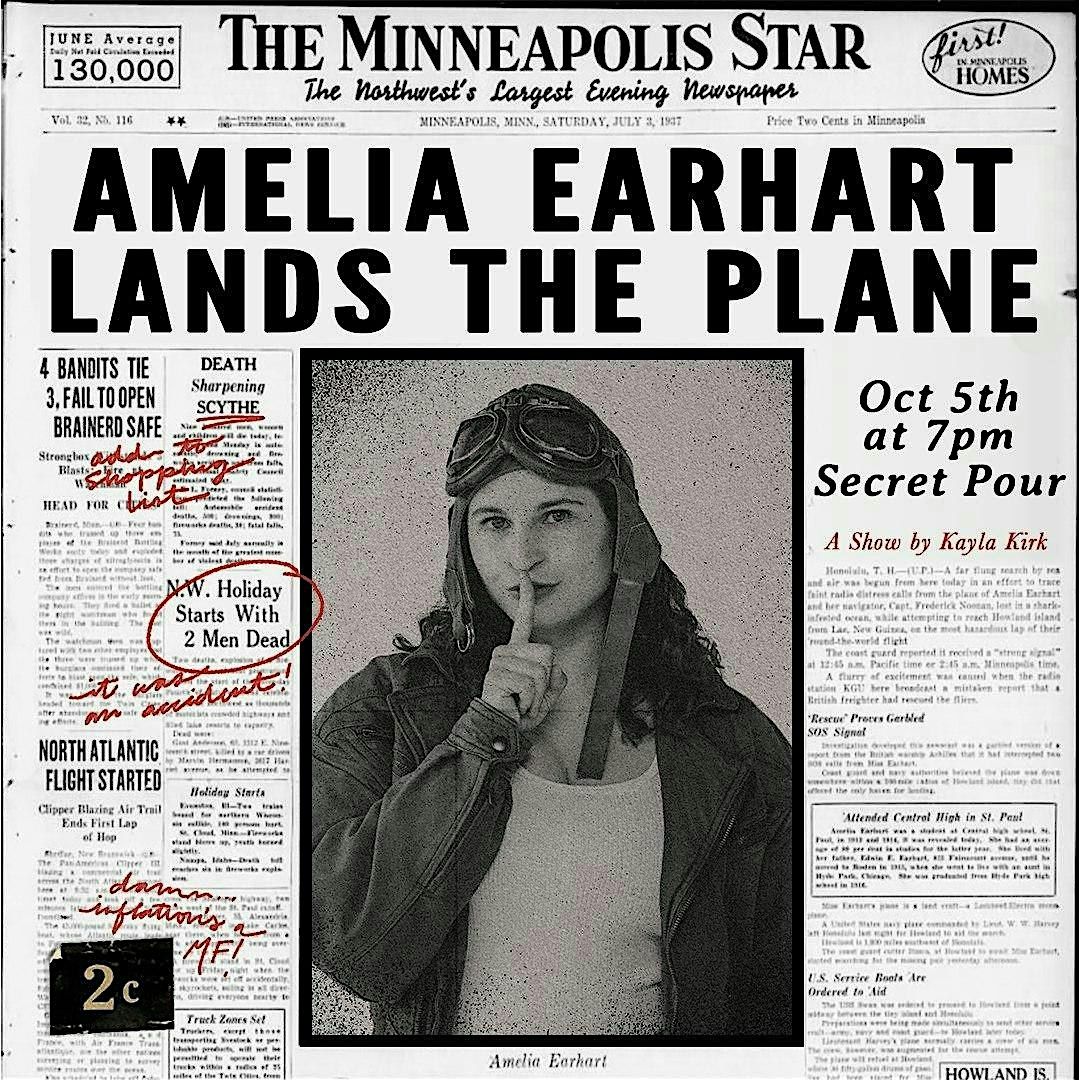 Amelia Earhart Lands the Plane
