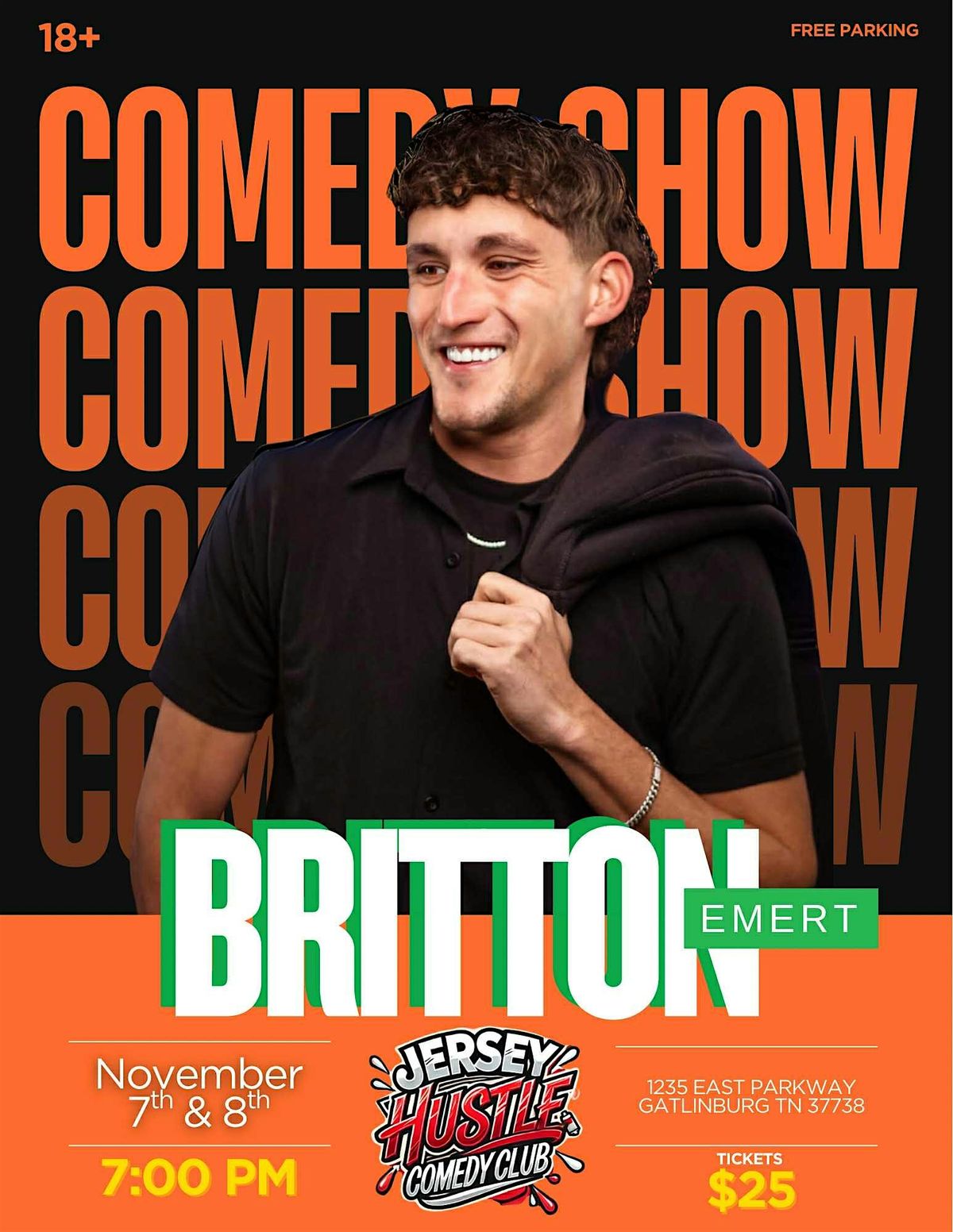 Britton Emert Comedy Show @ Jersey Hustle Comedy Club