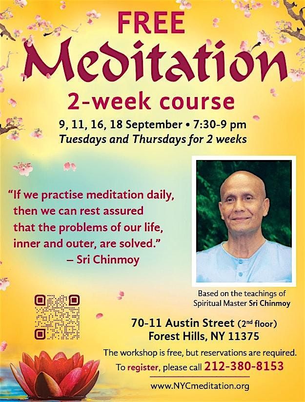 Free Meditation 2-Week Course in Forest Hills