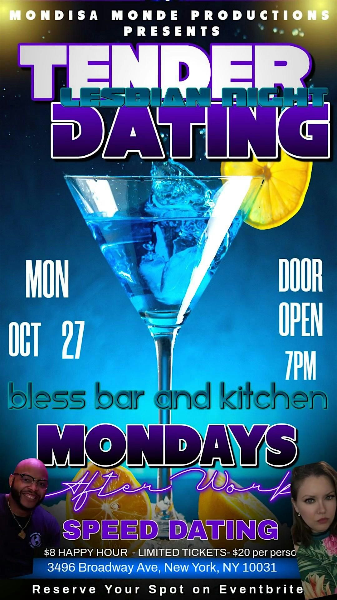 Tender Dating: Speed Dating & Cocktails Lesbian Night