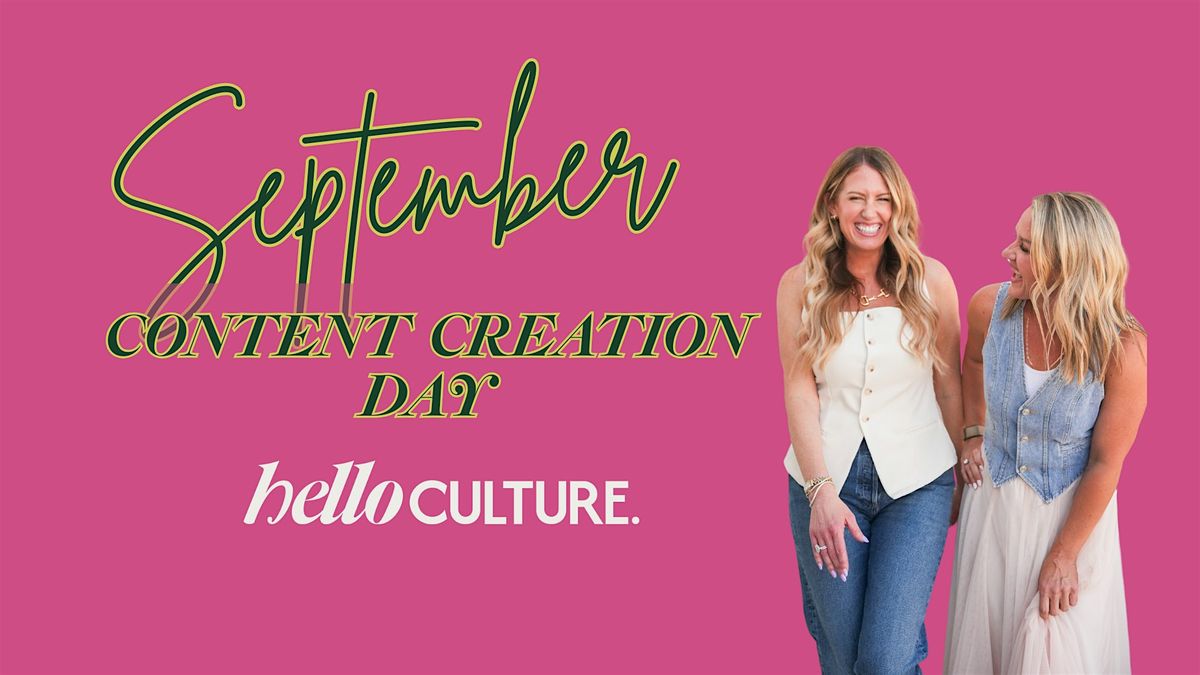 September Content Creation Day