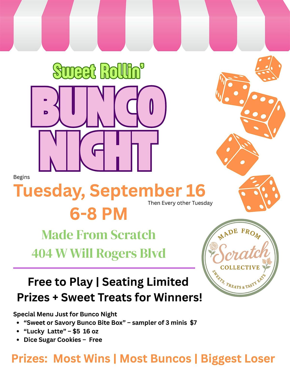 Girl's Night Out Sweet Rollin' Bunco Night (Free)